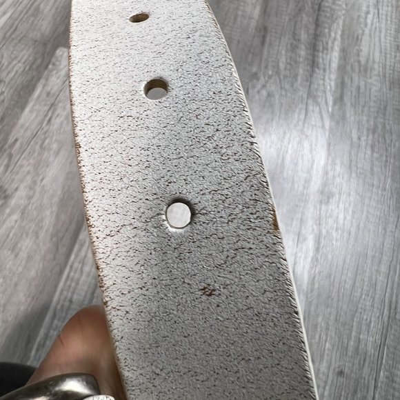 Y2K White Speckled Flower Belt, Marked as a Size Large - Picture 6 of 6